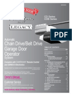 Legacy Garage Door Opener 696CD-B Owners Manual