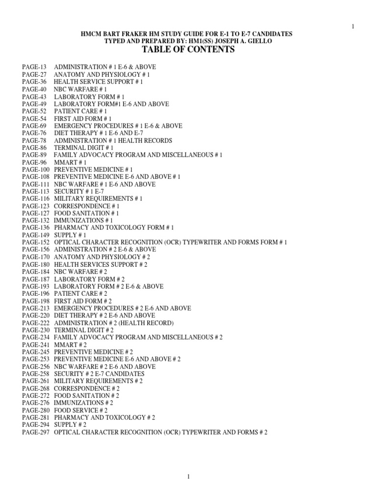 HMCM Fraker's Corpsman Study Guide | PDF | Exhalation | Vein