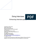 Enhancing Interview Quality