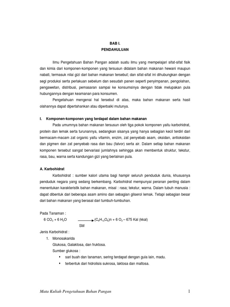 Diktat Pengetahuan Bahan Pangan Pdf