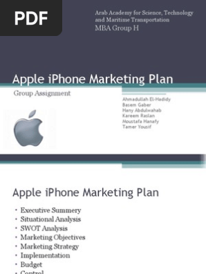 Apple iPhone Marketing Plan