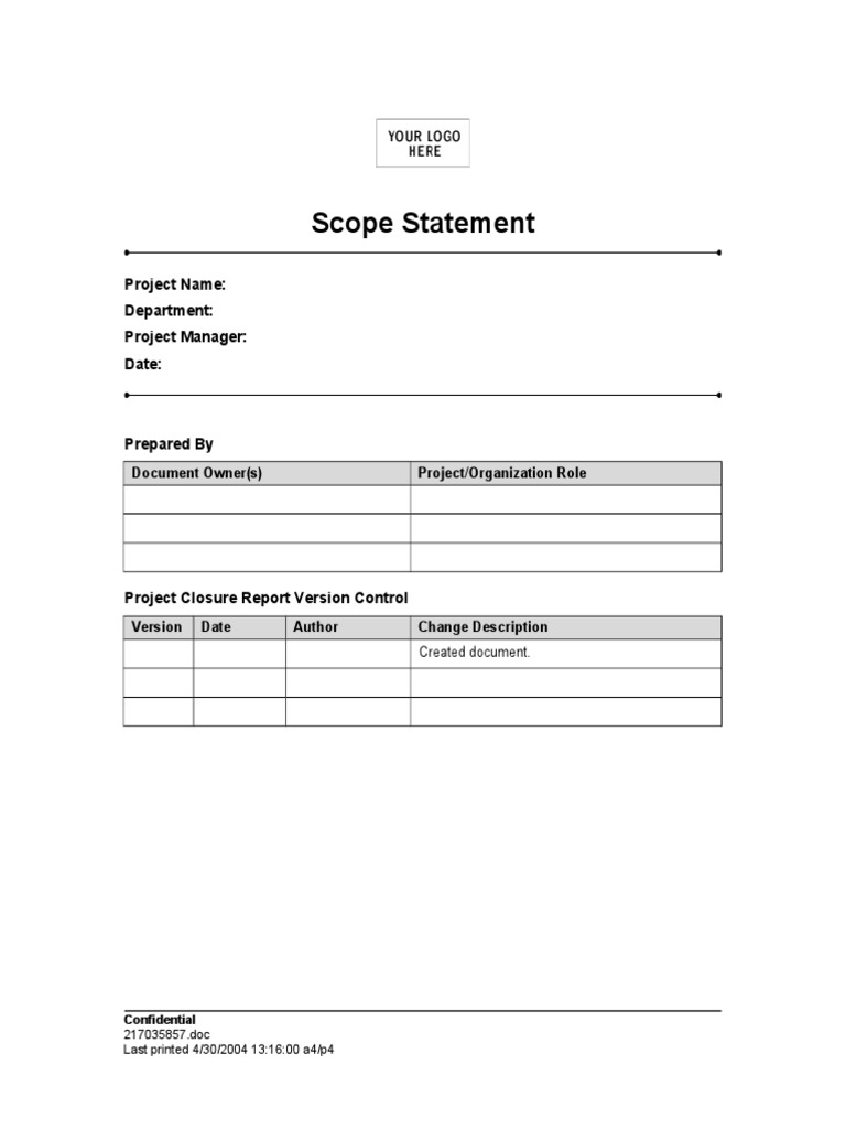 Project Scope & Closure Report | PDF