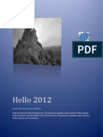 Hello 2012: (Type The Document Subtitle)