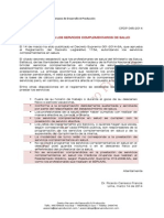 Reglamento de los Servicios Complementarios de Salud - Decreto Supremo 001-2014-SA y Decreto Legislativo 1154