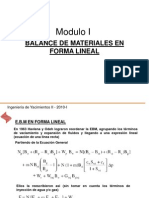 Ecuaciones lineales EBM Yacimientos