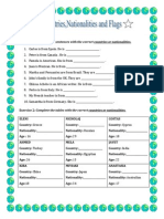 Countries Nationalities Extra Exercises