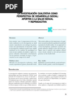 Investigacion Cualitativa Perspectiva Desarrollo Social
