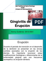 Gingivitis de Erupcion