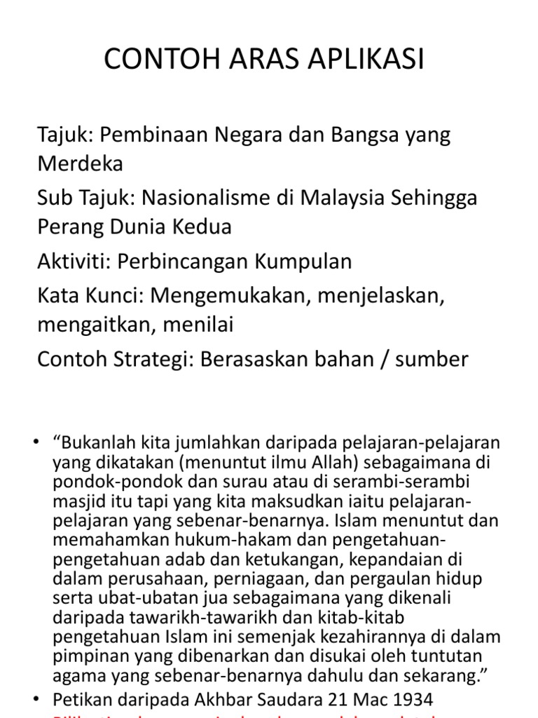 Contoh Soalan Kbat Sejarah SPM Aras Aplikasi Contoh Soalan Kbat Sejarah SPM Aras Aplikasi