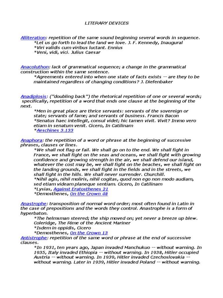 Literary Devices | PDF | Argument | Fallacy