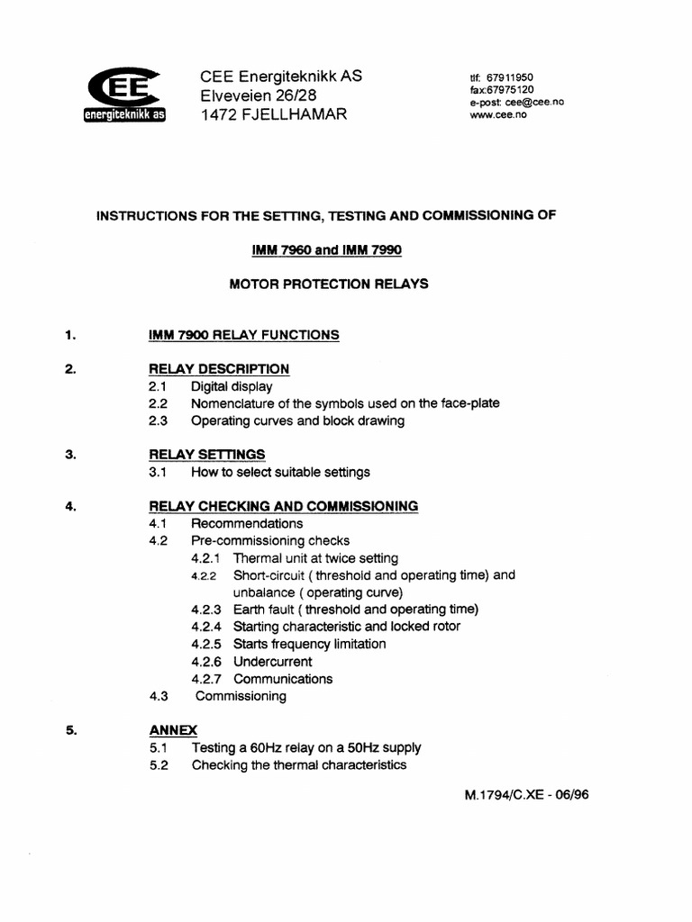 IMM 7960 and 7990 - Man | PDF