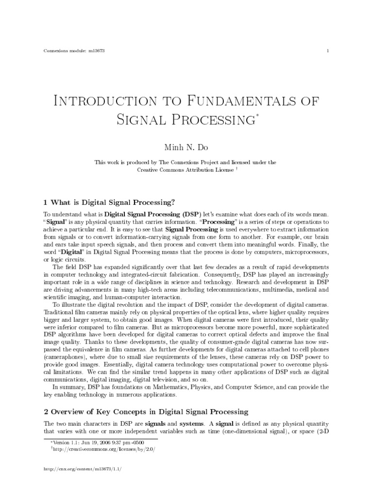 1.what Is Signal Processing PDF Signal (Electrical Engineering