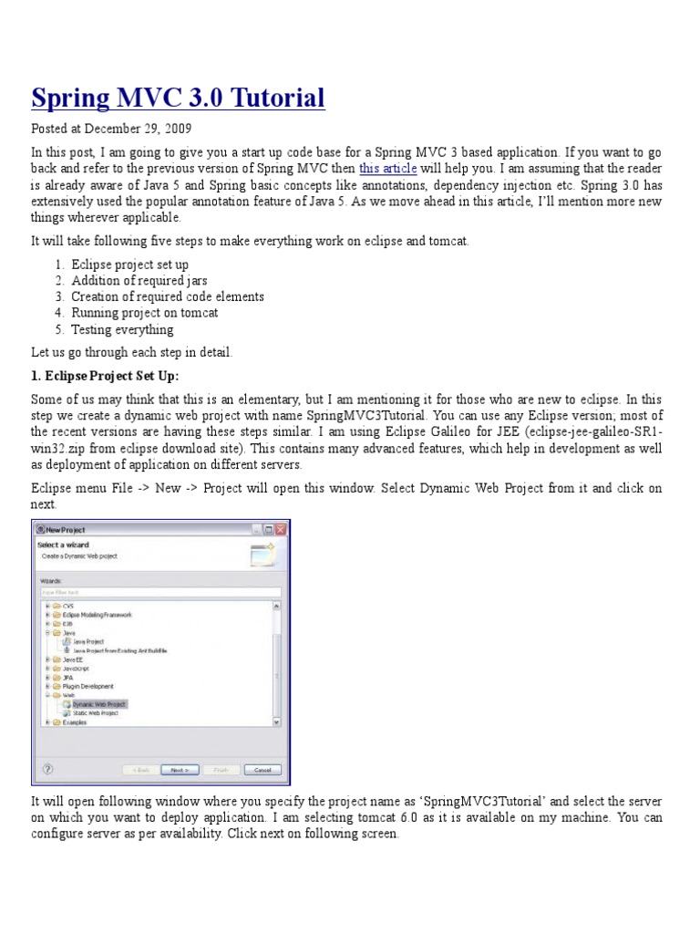 Spring 3 MVC Tutorial | PDF | Computing Platforms | Java Enterprise ...