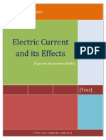 Electric Current and Its Effects: (Year)