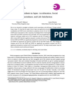 Foreign Residents in Japan - Acculturation, Social Connectedness, and Life Satisfaction