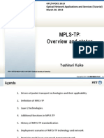 MPLS-TP: Overview and Status: Yoshinori Koike