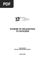 Scheme of Delegation to Officers