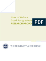 How To Write A Good Postgraduate Research Proposal