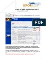 Application Process For UROP at RWTH Aachen