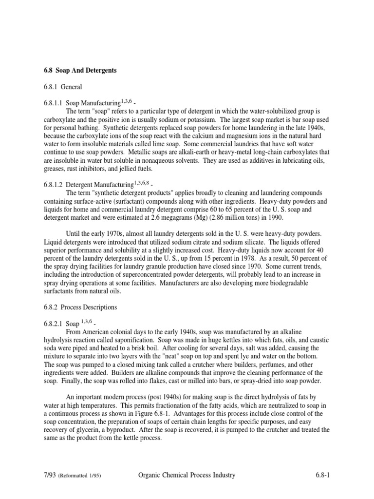 Soap and Detergent Manufacturing Process | PDF | Soap | Particulates