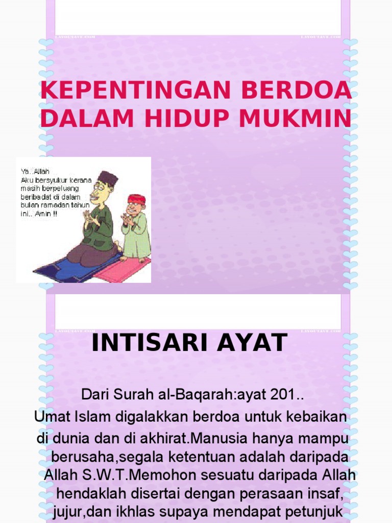 Kepentingan Berdoa Dalam Hidup Mukmin Pdf