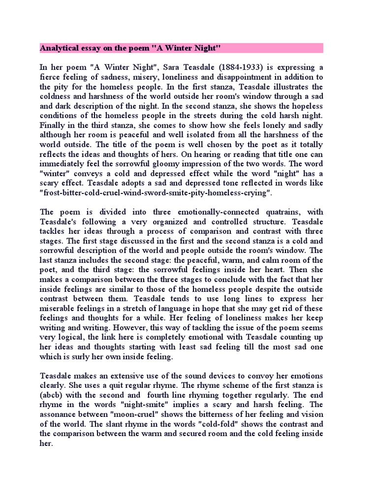 Night survival essay image