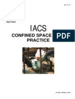 Confined Space Safe Practice: (2000) Rev.1 (October 2003) Rev.2 (April 2007)