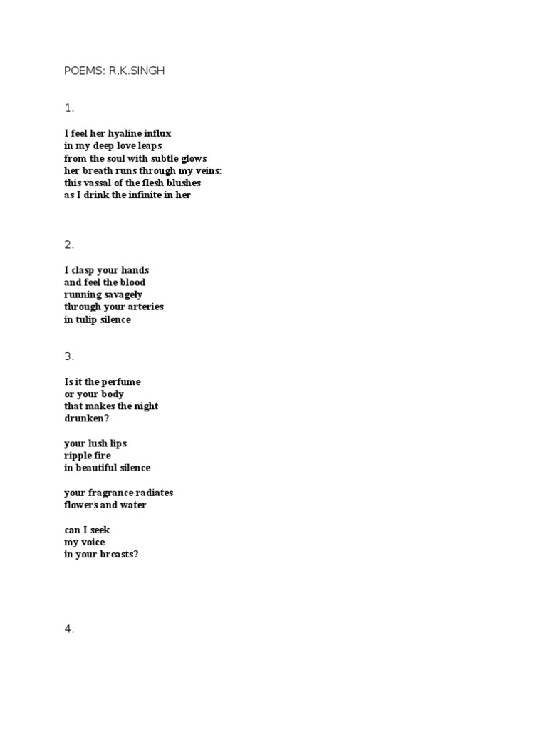 Intense Love and Seduction Poems | PDF | Nature
