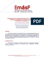 Desarrollo de La Percepcion Espacial y Temporal en Alumnado Ambliope en La Competencia Linguistica