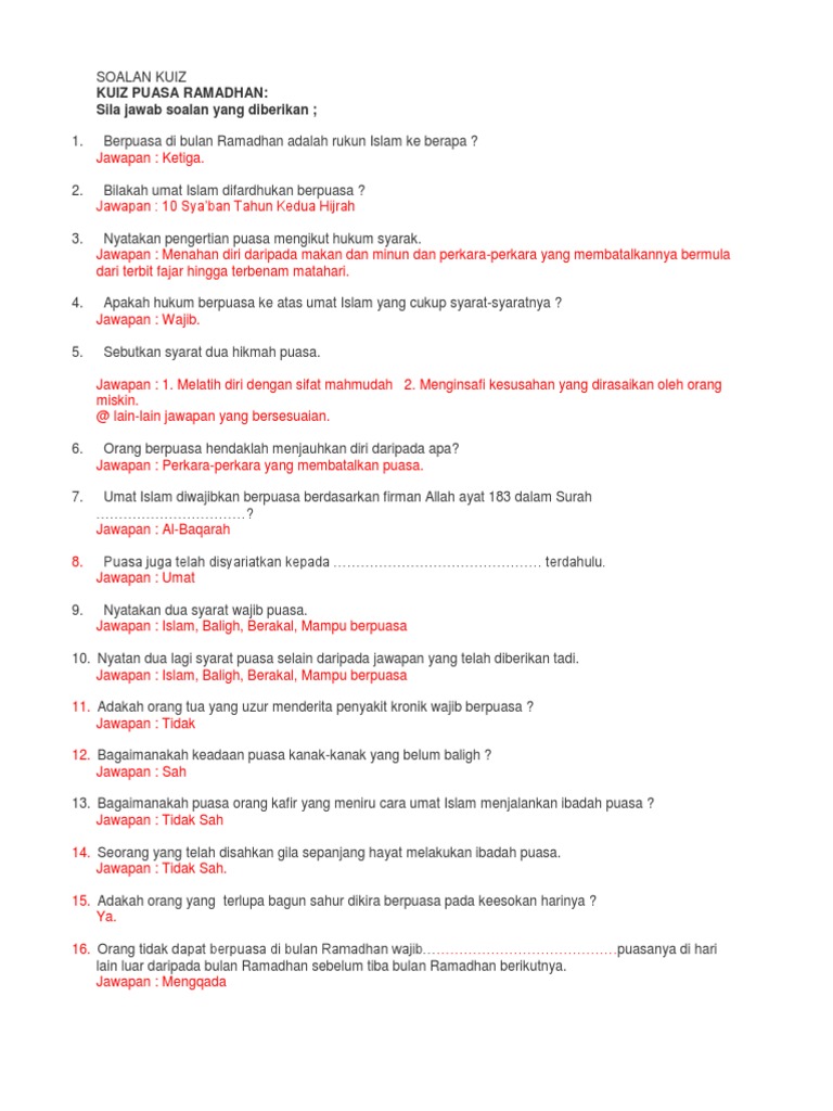 Kuiz Ramadan