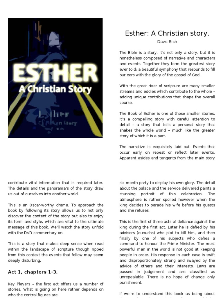 Esther: A Christian Story | PDF | Book Of Esther | Hebrew Bible People