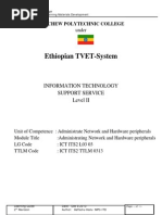 Administare Netwrok and Peripheral Devices Information Sheet