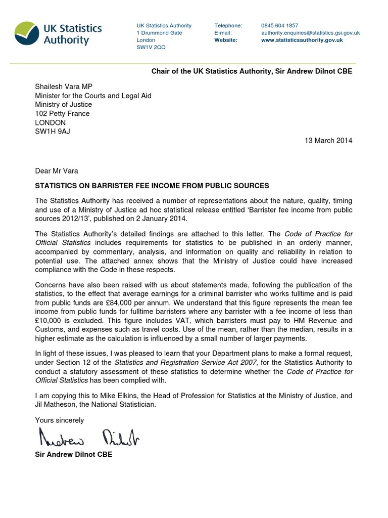 Chair Of The Uk Statistics Authority Sir Andrew Dilnot Cbe