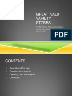 Great Valu Variety Stores: Performance Assessment Case Study Using Different Accounting Statements