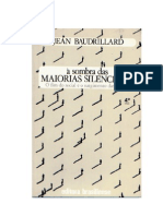 Jean Baudrillard a Sombra Das Maiorias Silenciosas