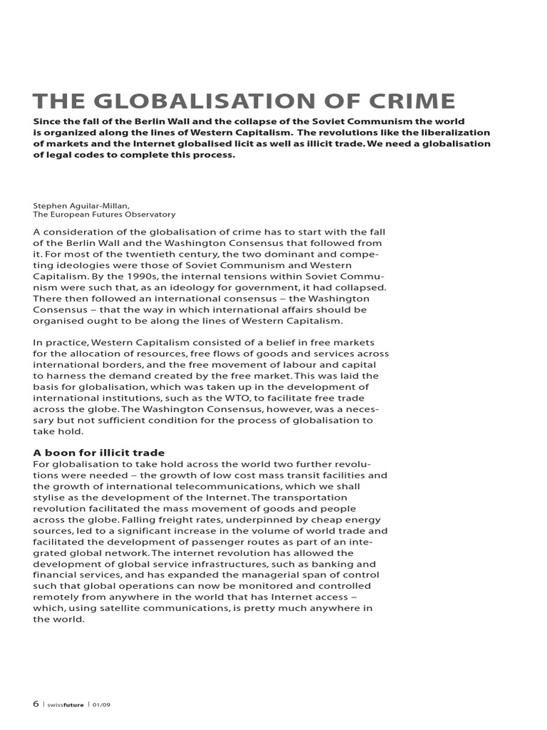 The Globalisation of Crime Swiss Future | PDF | Globalization | Police