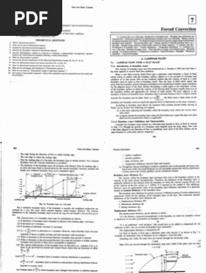 Boundary Layer Analysis in Heat Transfer | PDF