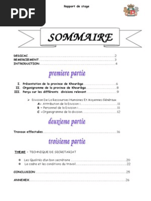 Rapport De Stage Final Pdf Informatique Microsoft Word