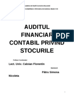 Proiect Audit Stocuri