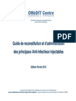 Guide Reconstitution Et Administration Anti Infectieux Injectables Fevrier 2013
