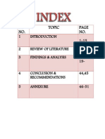 SR. NO. Topic NO.: 1 1-15 2 Review of Literature 16-18 3 Findings & Analysis 19