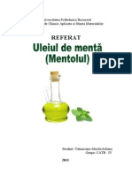  Uleiul de Menta Mentolul