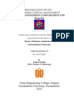 Ranchi: Organization Study-Working Capital Managment Heavy Engineering Corporation LTD