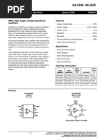 Ha-2640, Ha-2645: 4Mhz, High Supply Voltage Operational Amplifiers Features