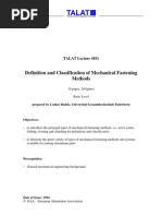 Download TALAT Lecture 4101 Definition and Classification of Mechanical Fastening Methods by CORE Materials SN21294392 doc pdf