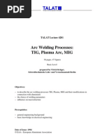 Download TALAT Lecture 4201 Arc welding processes TIG Plasma arc MIG by CORE Materials SN21294416 doc pdf