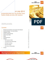 GFK Fashion Report July 2012: Incorporating Data From The Sunday Times Fashion Study and Other GFK Research
