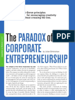 Paradoja Del Emprendimiento Corporativo