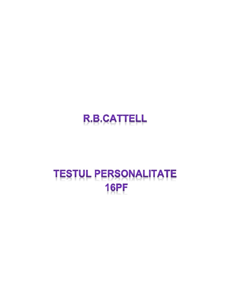 Test Cattell 16pf HTTP PDF