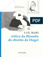 Critica Da Filosofia Do Direito de Hegel